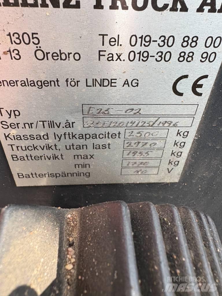 Linde E 25 El gaffeltrucks