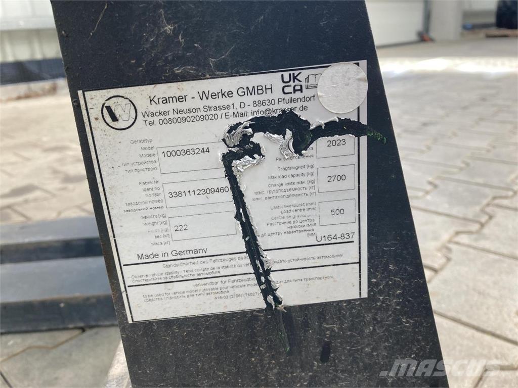 Kramer 1200 mm Tilbehør til frontlæsser