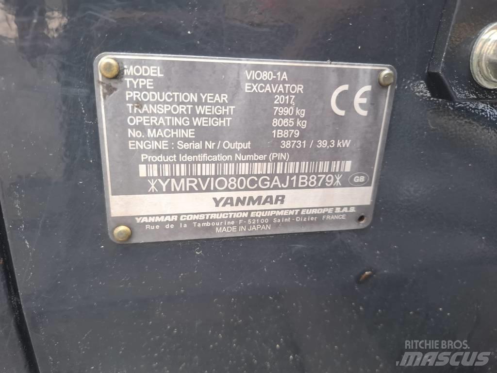 Yanmar Vio 80-1A Midi-gravemaskiner 7t - 12t