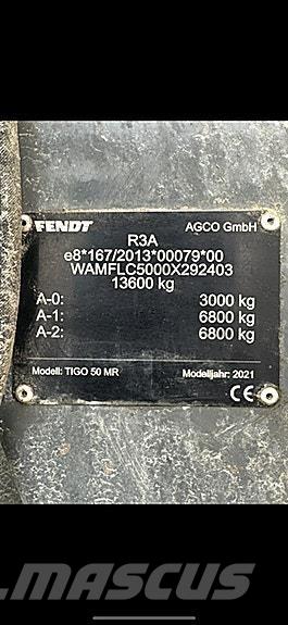 Fendt Tigo 50 MR Almindelige vogne