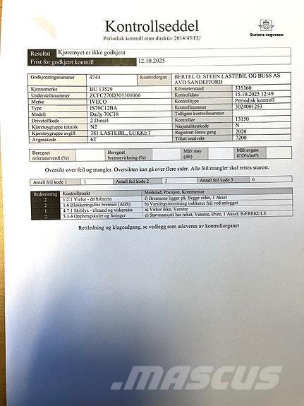 Iveco DAILY 70C18 Fast kasse