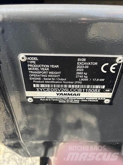 Yanmar SV26 Minigravemaskiner