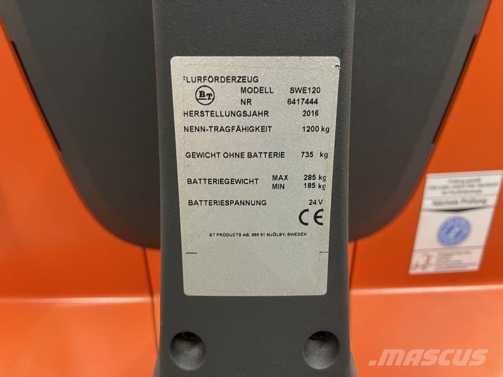 BT SWE 120 Gaffelstabler med gående fører