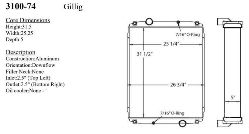 Gillig Bus Radiatorer