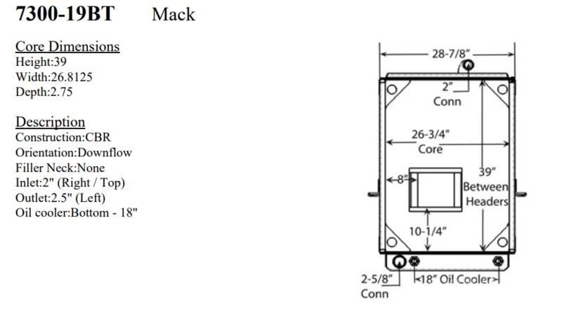 Mack LE Radiatorer