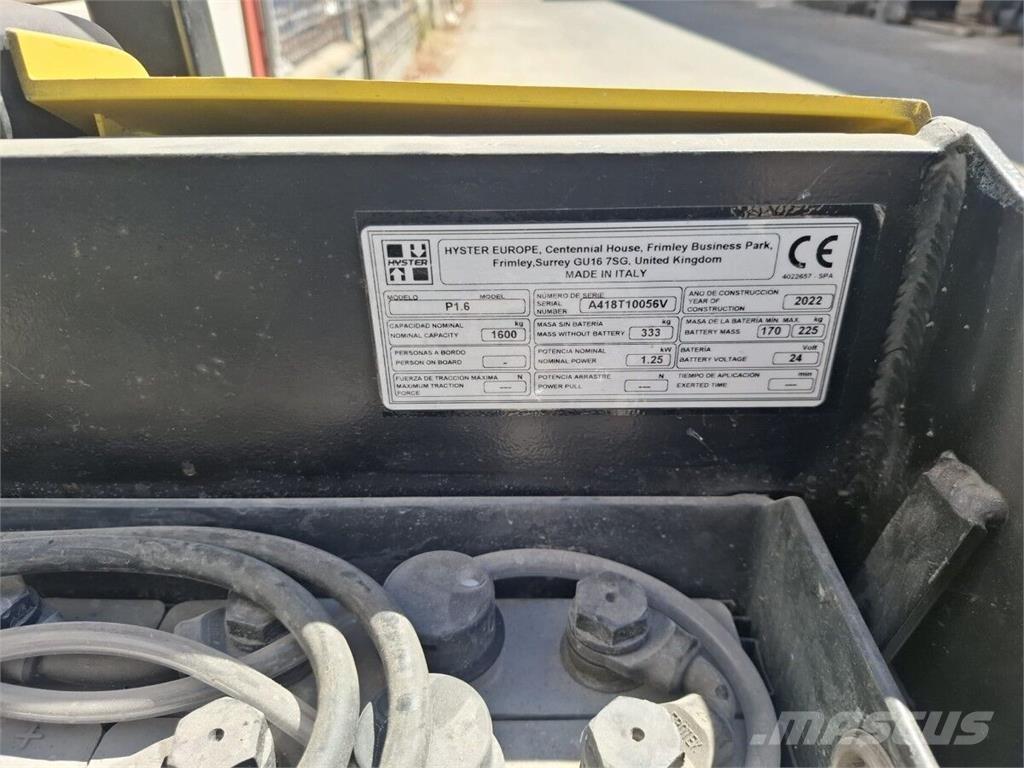 Hyster P1.6 Trucks - Andet