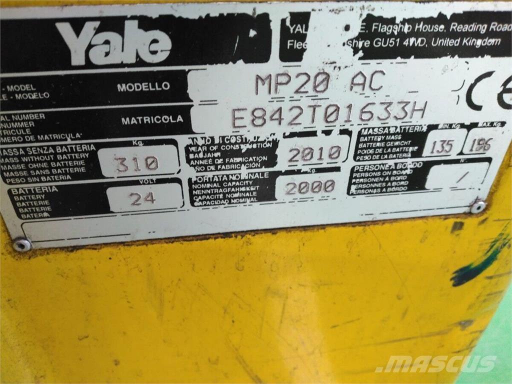 Yale MP20 El-palleløftere