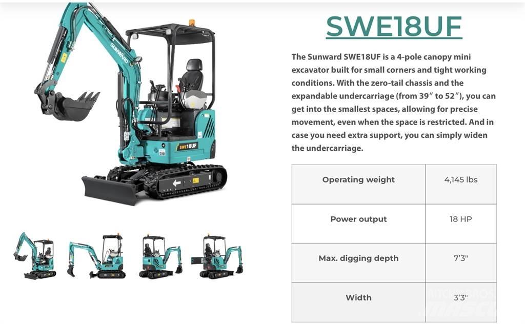 Sunward SWE18 Gravemaskiner på larvebånd