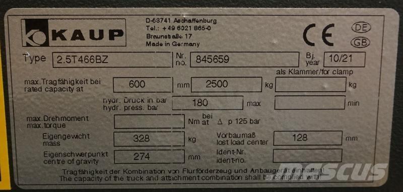 Kaup 2,5T466BZ Andet Tilbehør og dele