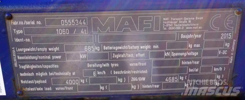Mafi 1060 / 4t Anhænger med lad/Flatbed