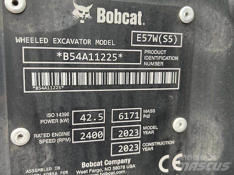 Bobcat E57W Gravemaskiner på hjul