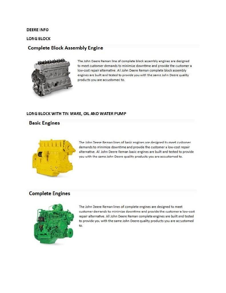 John Deere 5030T Motorer