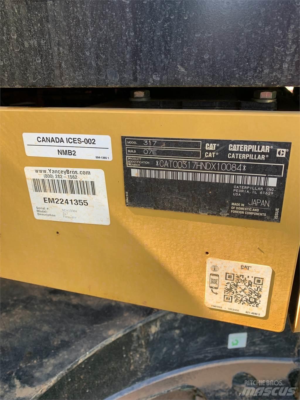 CAT 317 Midi-gravemaskiner 7t - 12t