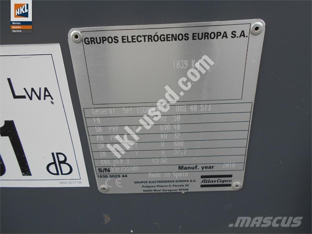 Atlas Copco QAS 40 KDS Andre generatorer