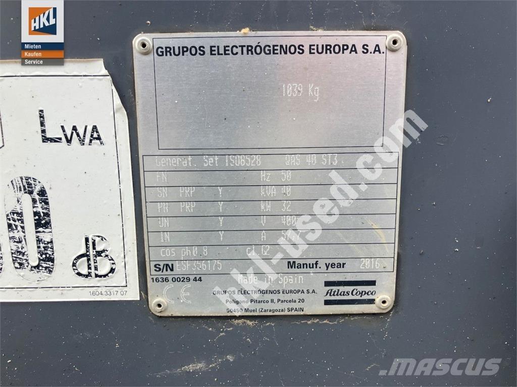 Atlas Copco QAS 40 KDS Andre generatorer