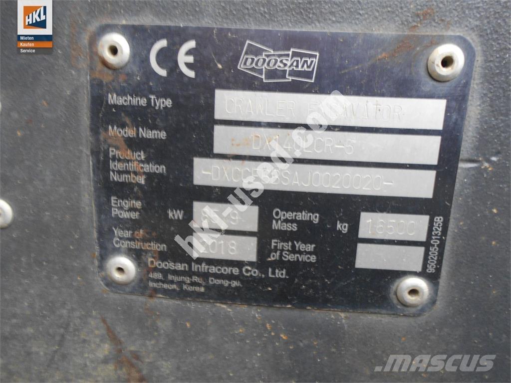 Doosan DX 140 LCR-5 Gravemaskiner på larvebånd