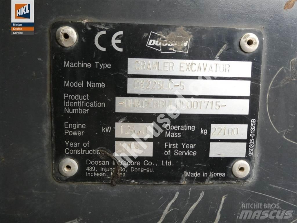 Doosan DX 225 LC-5 Gravemaskiner på larvebånd