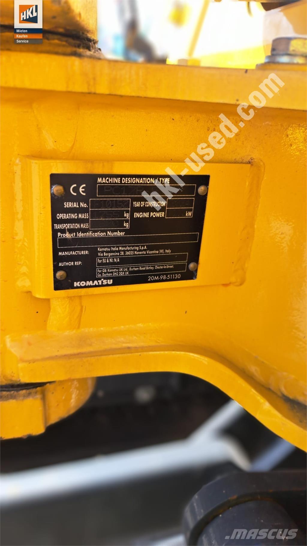 Komatsu PC 17 R-5 Minigravemaskiner