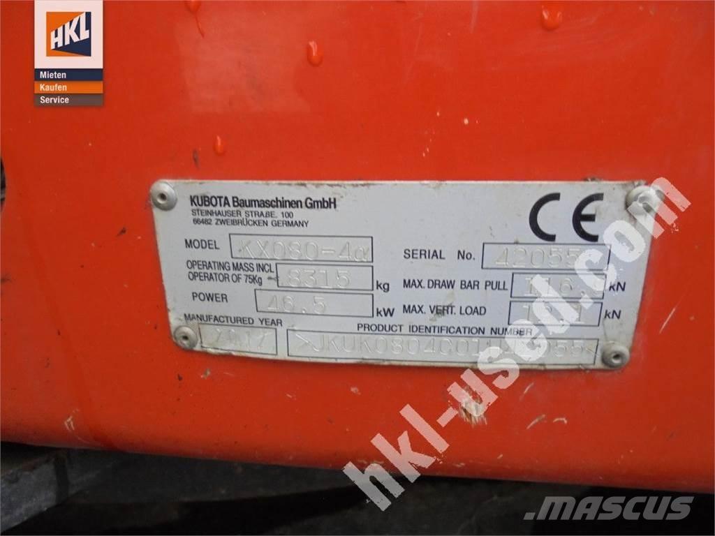 Kubota KX 080-4 Minigravemaskiner