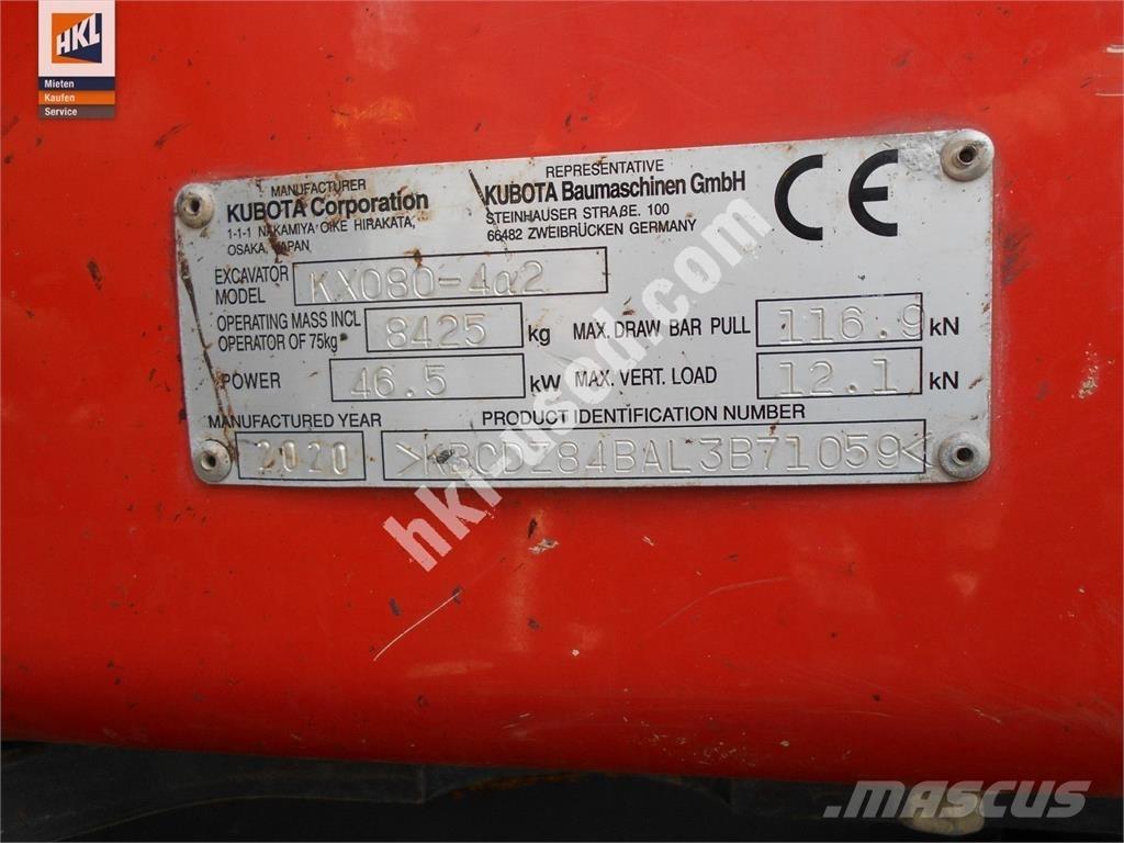 Kubota KX 080-4 Minigravemaskiner