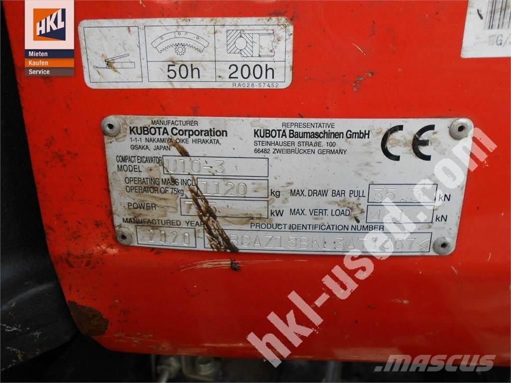 Kubota U 10-3 Minigravemaskiner