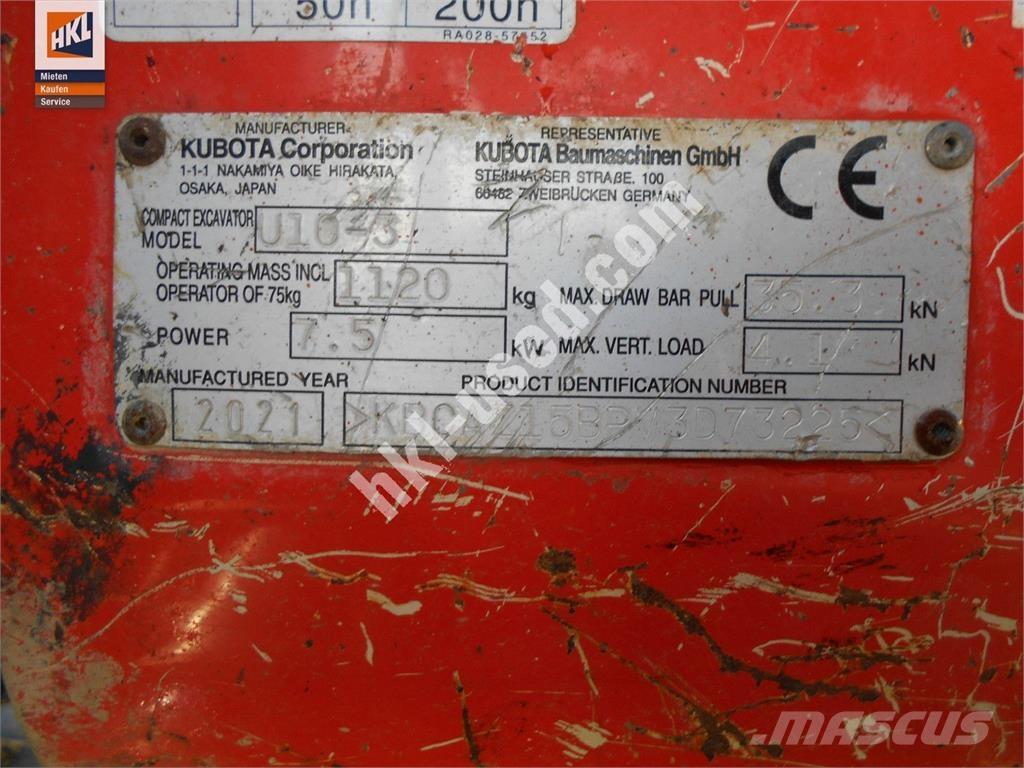 Kubota U 10-3 Minigravemaskiner