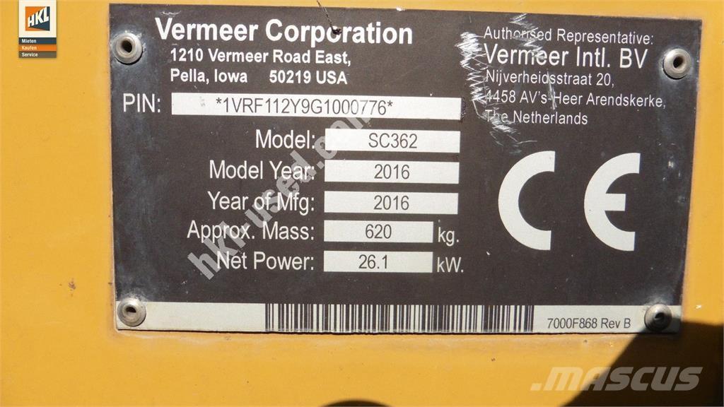 Vermeer SC 362 Entreprenør - Andet