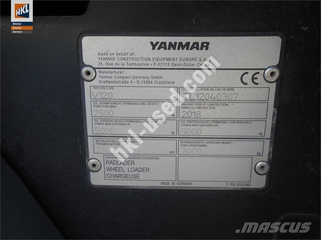 Yanmar V 120 Læssemaskiner på hjul