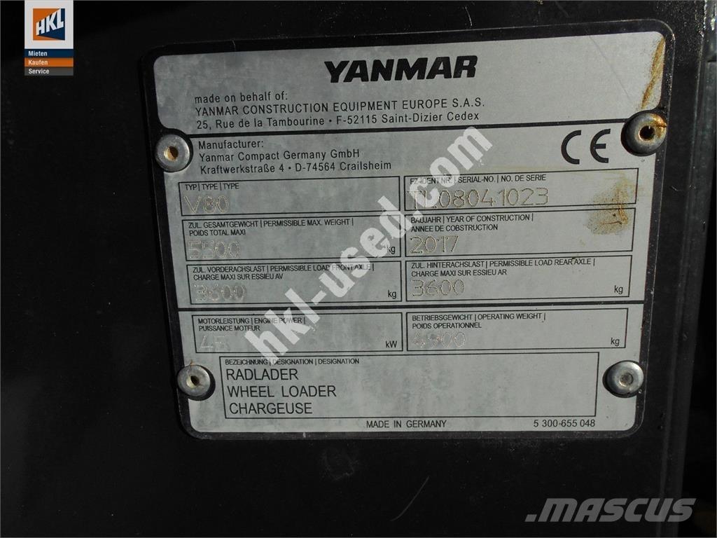 Yanmar V 80 Læssemaskiner på hjul