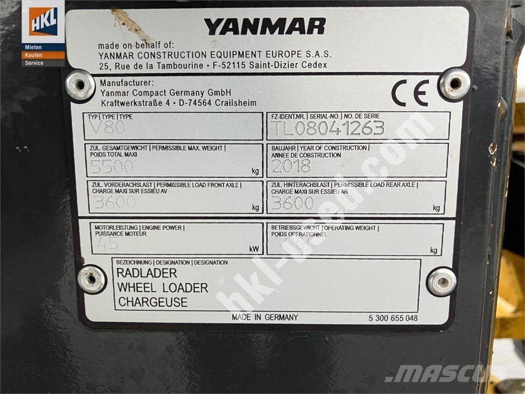 Yanmar V 80 Læssemaskiner på hjul