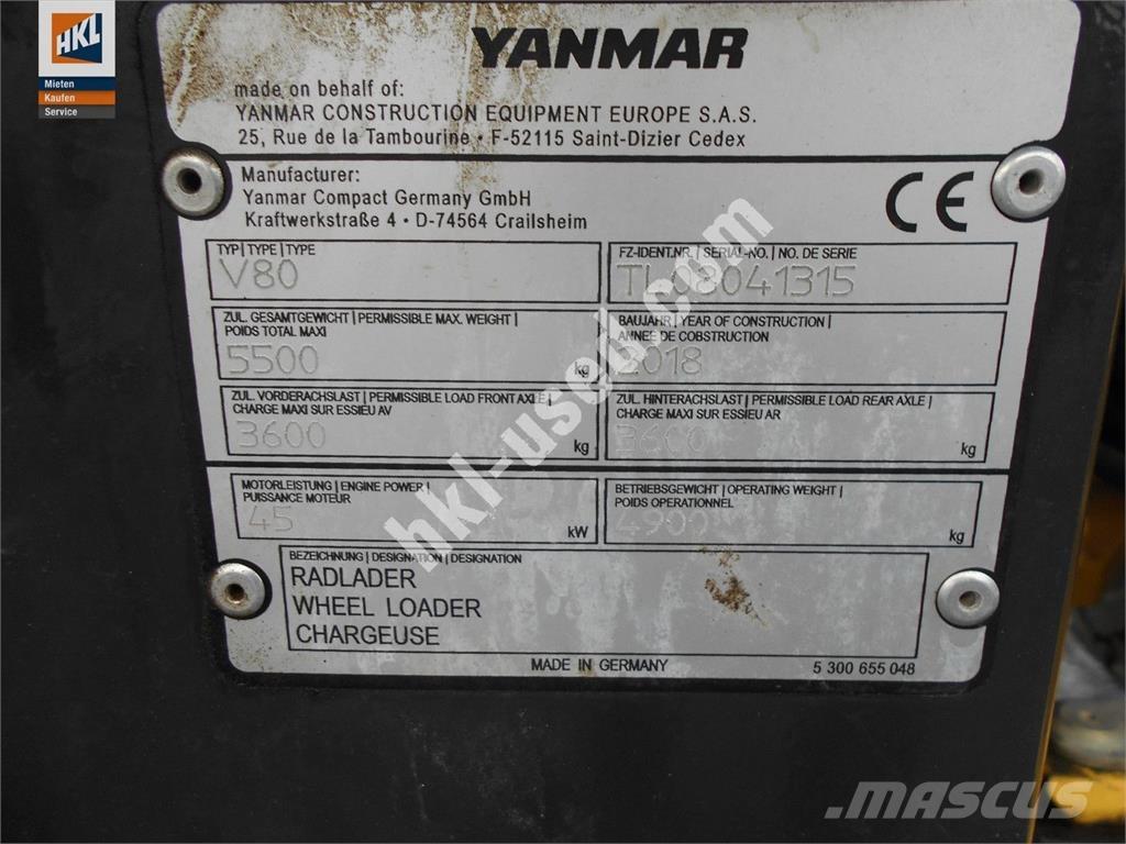 Yanmar V 80 Læssemaskiner på hjul