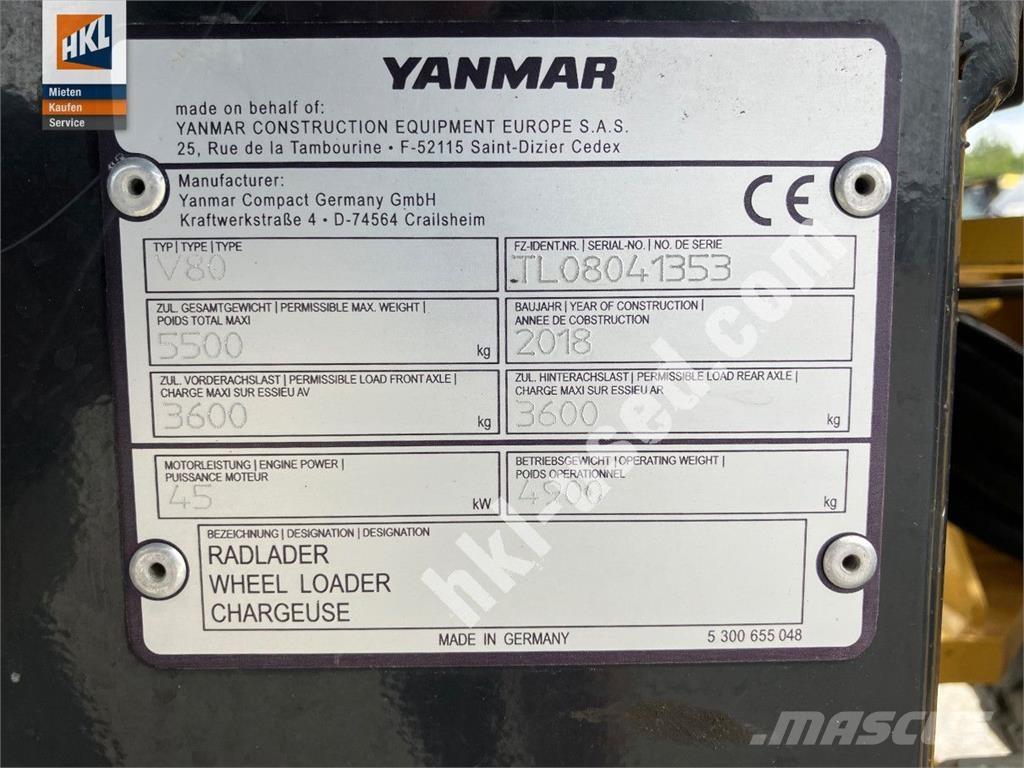 Yanmar V 80 Læssemaskiner på hjul