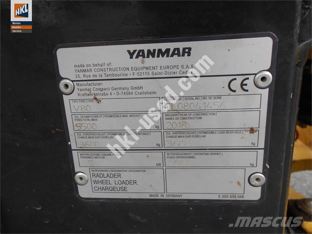 Yanmar V 80 Læssemaskiner på hjul