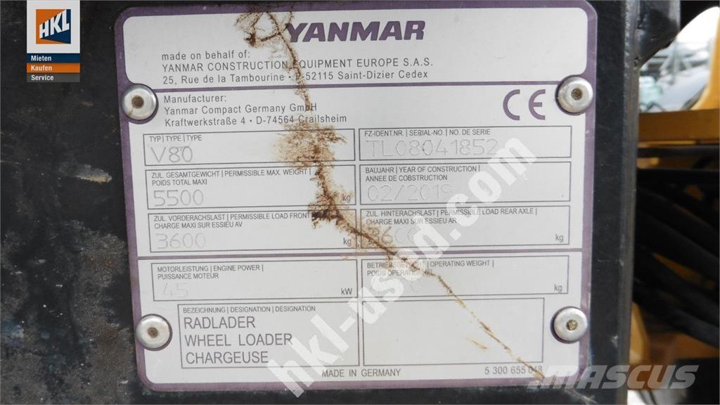 Yanmar V 80 Læssemaskiner på hjul