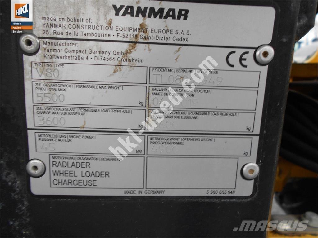Yanmar V 80 Læssemaskiner på hjul