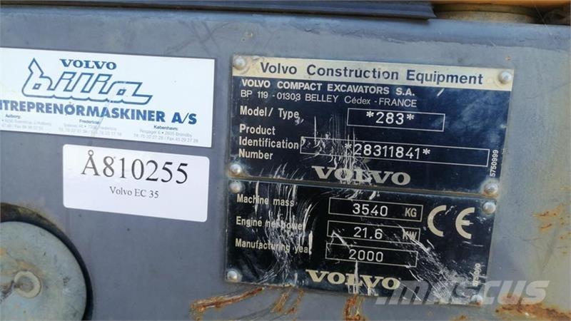 Volvo EC35 Minigravemaskiner