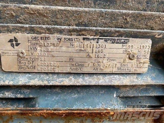  7,5 kW GEC D132ND E-Motor Motorer