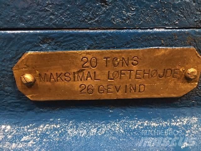  Donkraft, 20 ton mekanisk Andet tilbehør