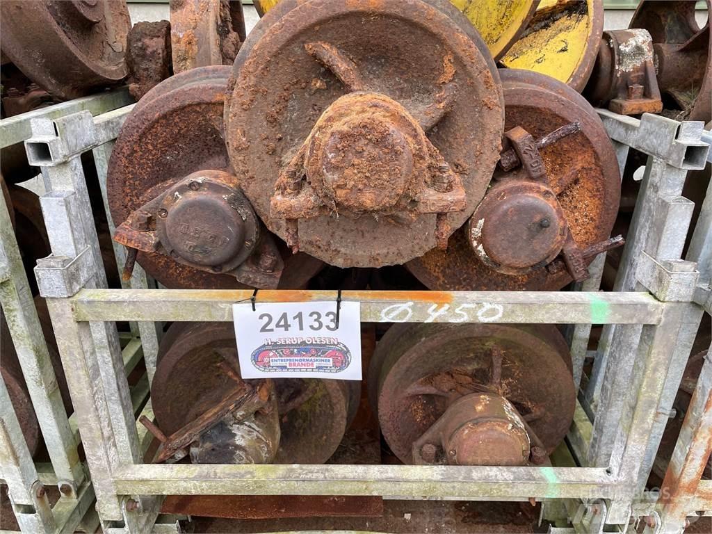  Skinnehjul ø450 mm + flange Dæk, hjul og fælge
