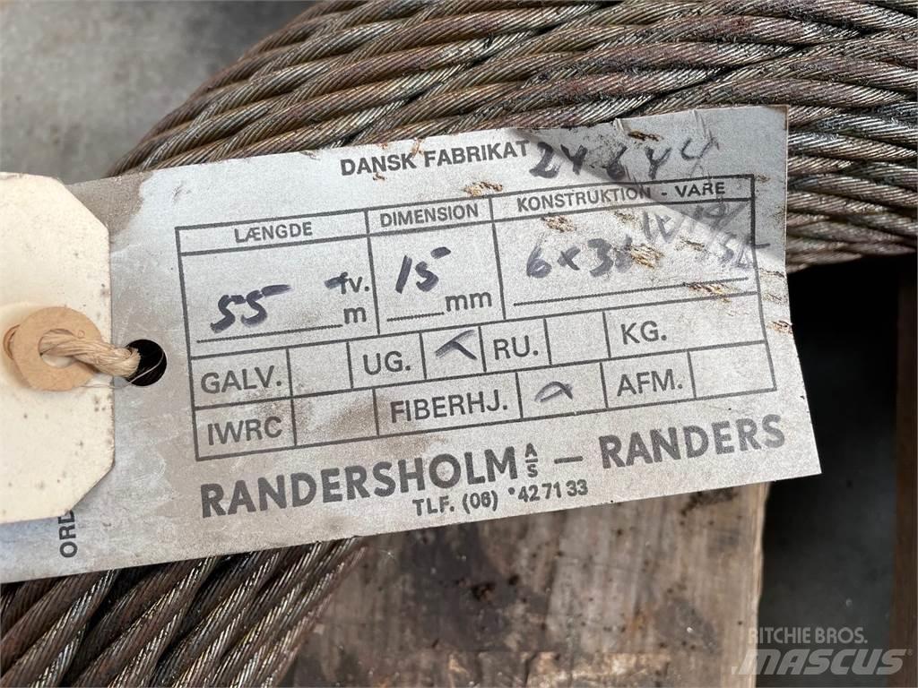  Stålwire Ø15 mm Krandele og udstyr