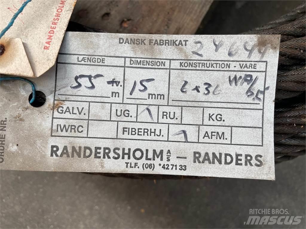 Stålwire Ø15 mm Krandele og udstyr