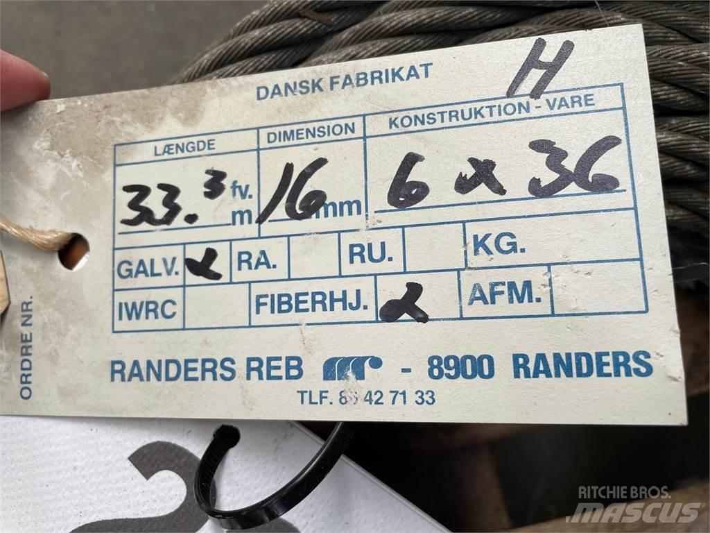  Stålwire Ø16 mm Krandele og udstyr