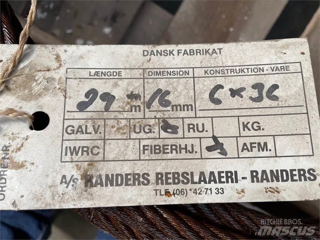 Stålwire Ø16 mm Krandele og udstyr