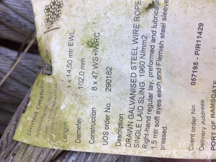  Wiresling Ø102 mm Krandele og udstyr