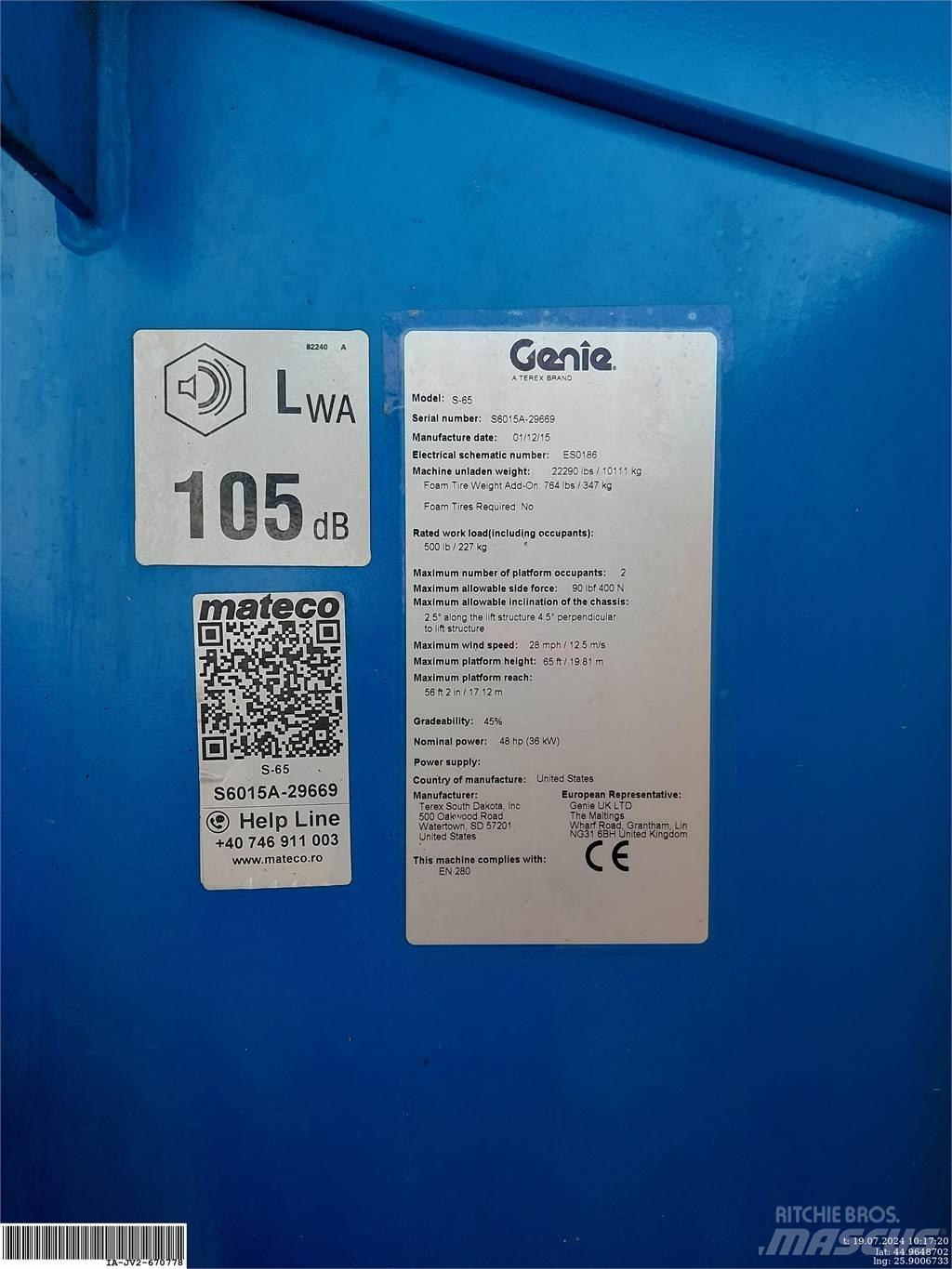 Genie S-65 Teleskoplifte