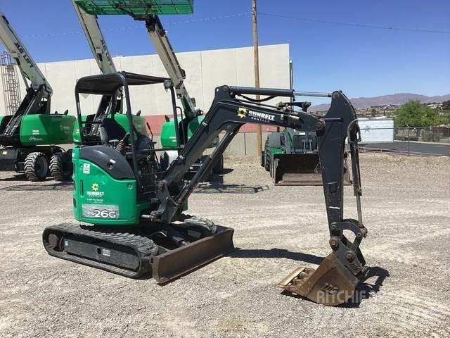 John Deere 26G Gravemaskiner på larvebånd