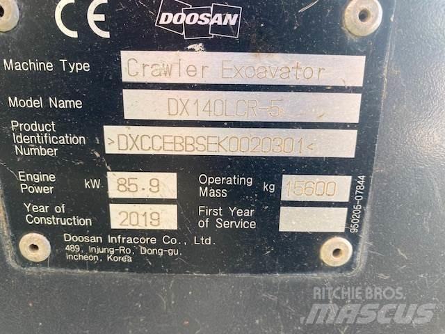 Doosan DX140LCR Gravemaskiner på larvebånd