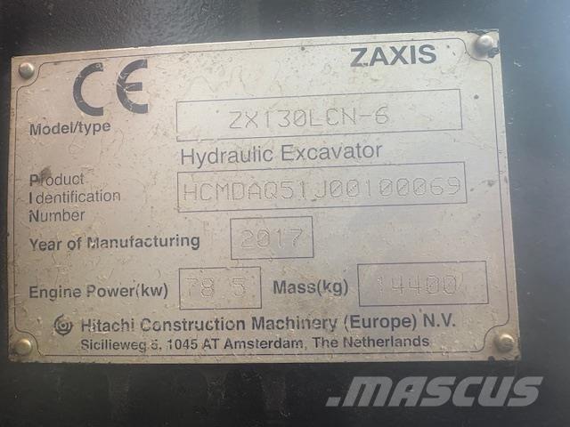 Hitachi ZX130-6 Gravemaskiner på larvebånd
