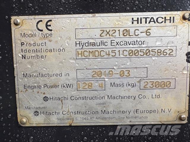 Hitachi ZX210LC-6 Gravemaskiner på larvebånd
