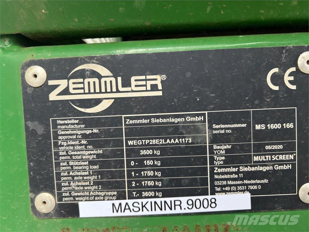 Zemmler MS1600 Sorteringsudstyr